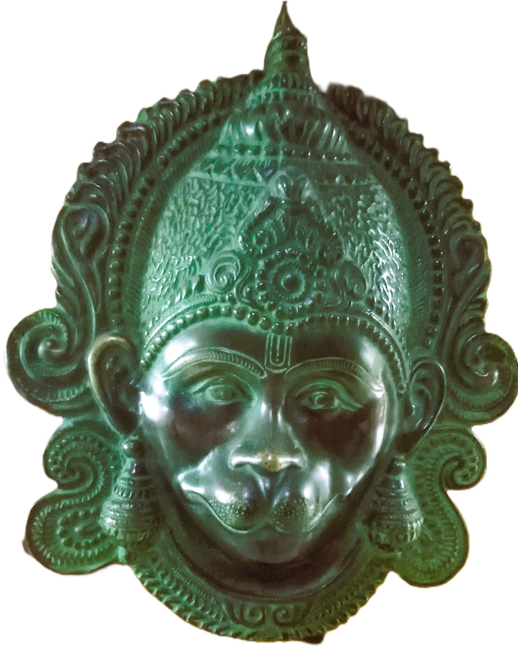 Masque Ancien du Seigneur Hanuman en Bronze, Divinité Hindou, Asie, Collection