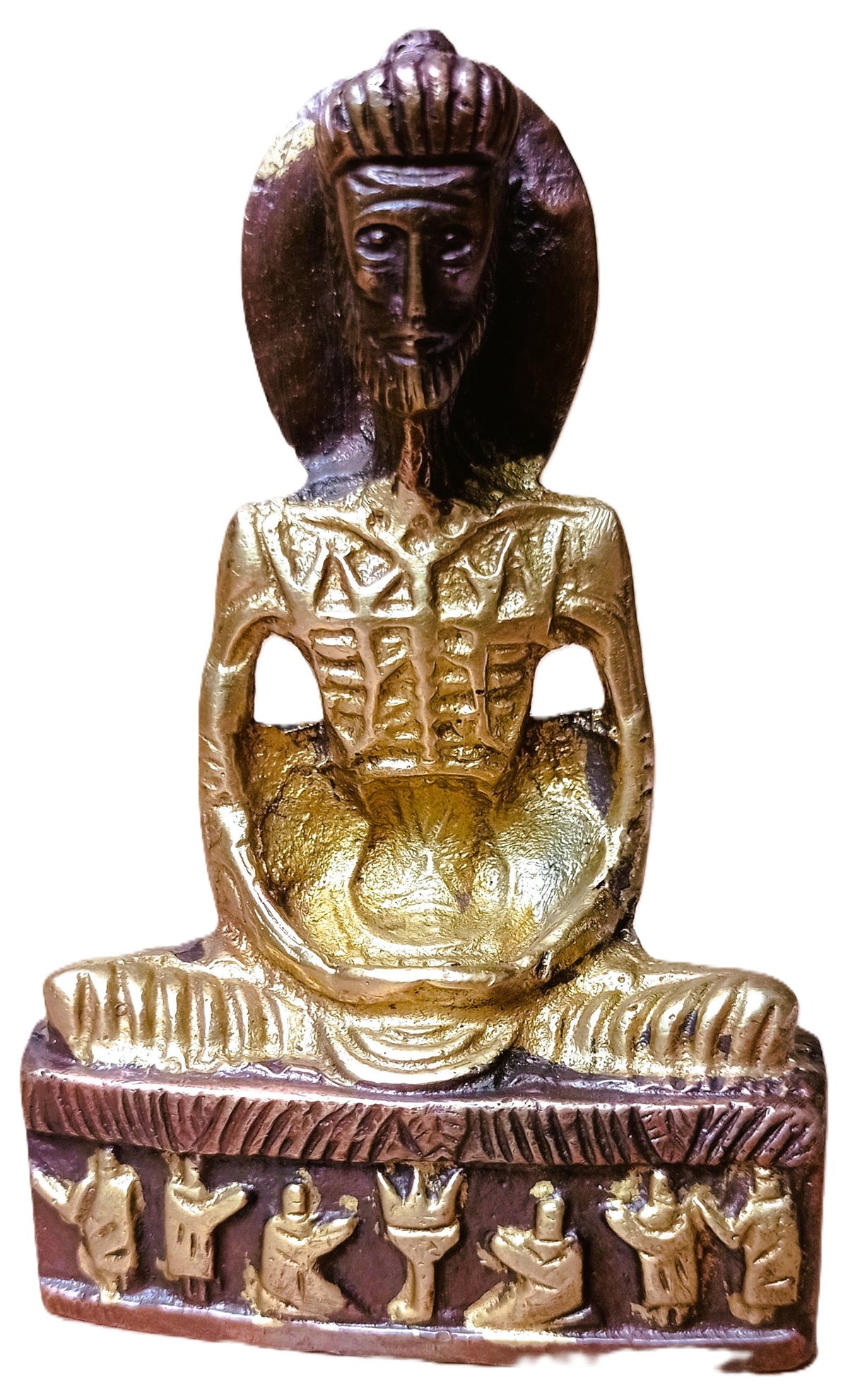 Rare Bouddha ascète en bronze doré – Siddhartha avant l'Éveil – Art bouddhique, Asie