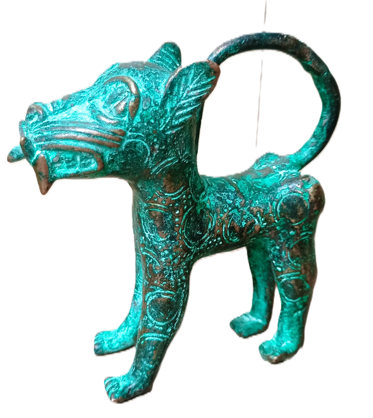 Léopard du Bénin en bronze – Sculpture africaine – Art du Royaume du Bénin