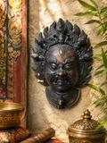 Masque Mahākāla en terre cuite – Art bouddhiste himalayen