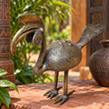 Grand calao africain en bronze ancien – Sculpture tribale Akan / Ashanti – 1,2 kg