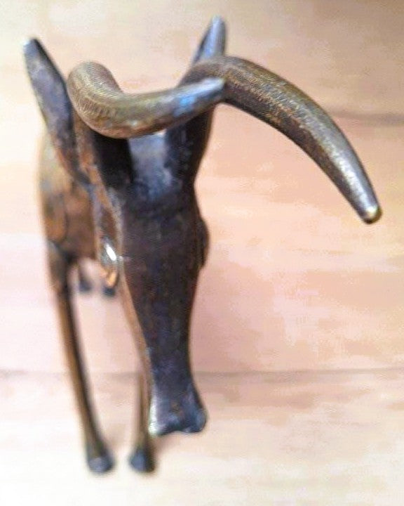 Grande antilope Africaine en bronze à la cire perdue – Artisanat du Mali – 40 cm – 2 kg