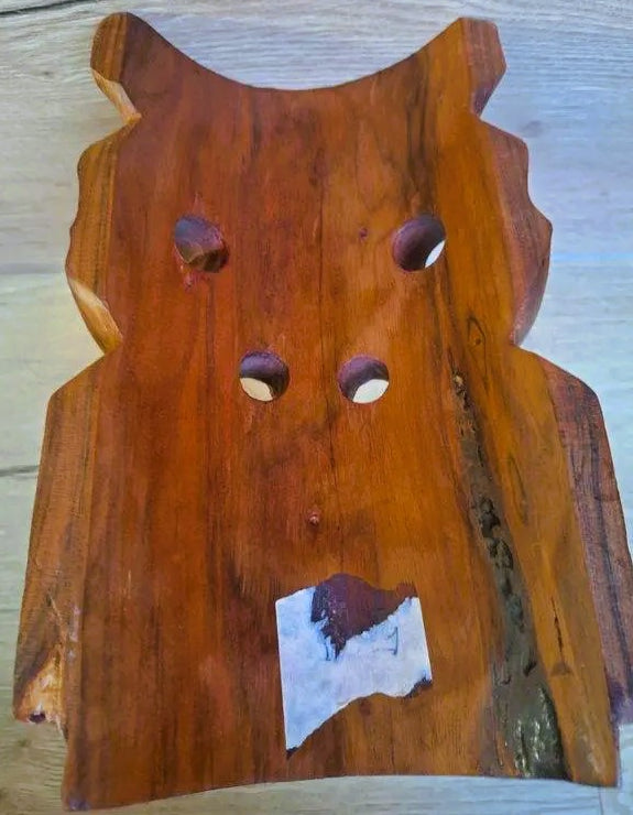 Masque Tiki en bois sculpté – Artisanat indonésien – Inspiration océanienne – 27 cm