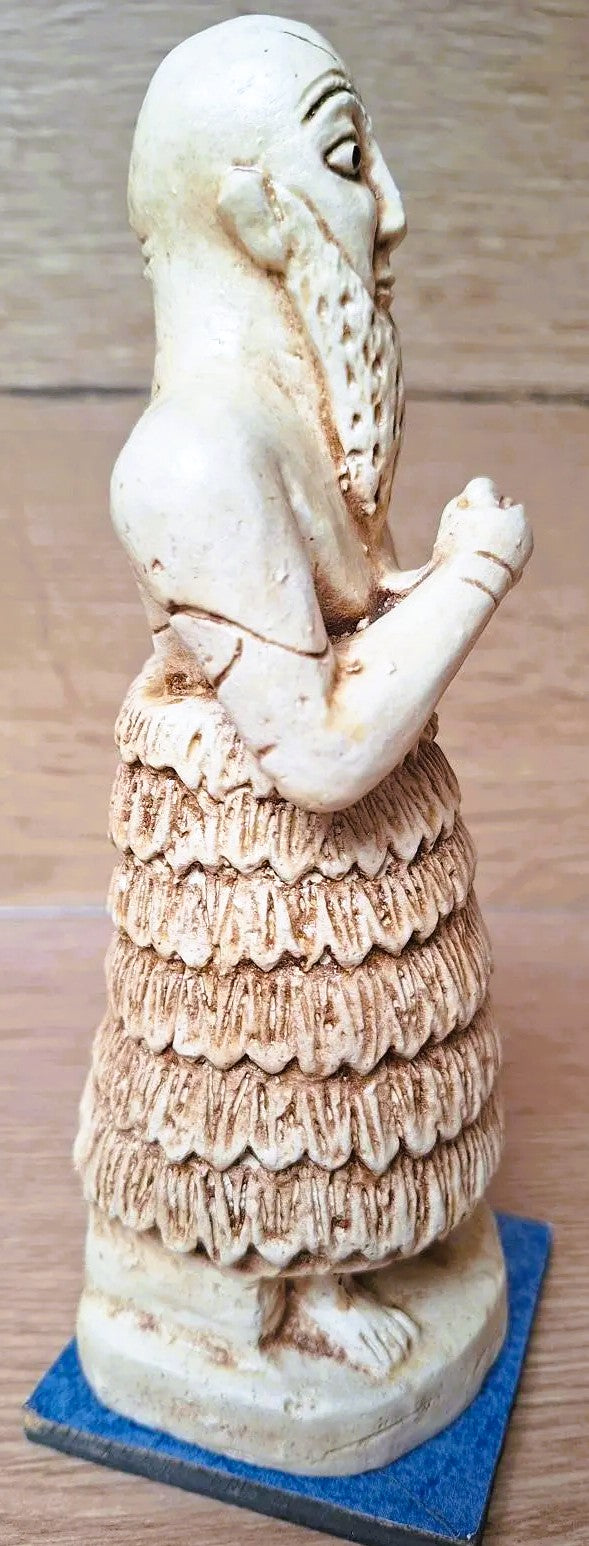 Reproduction du Roi Lamgi-Mari – Temple d’Ishtar – Statuette sumérienne de Mari – 19 cm