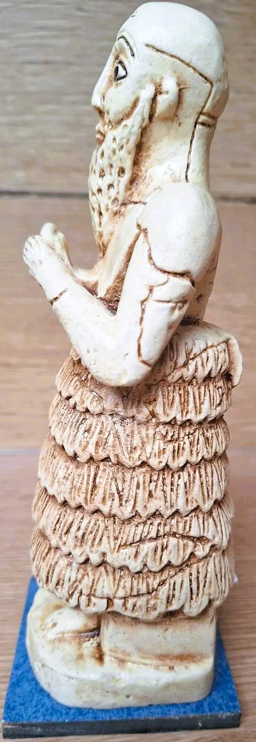 Reproduction du Roi Lamgi-Mari – Temple d’Ishtar – Statuette sumérienne de Mari – 19 cm