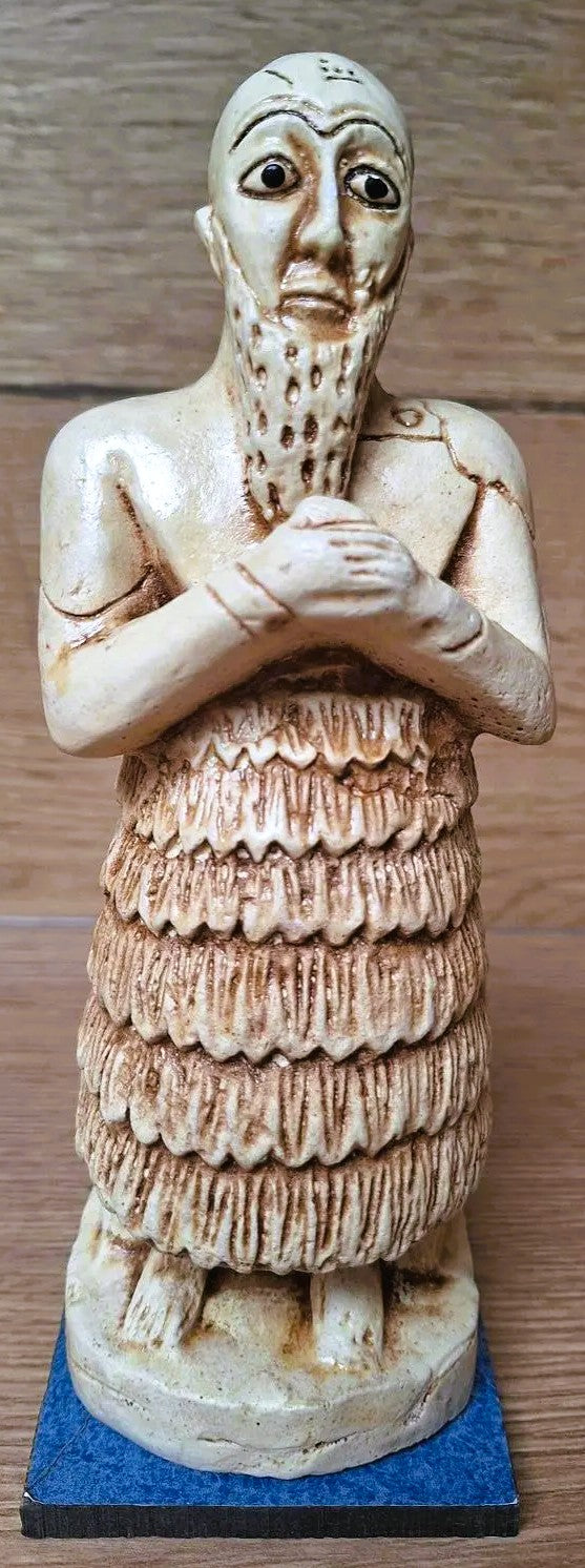 Reproduction du Roi Lamgi-Mari – Temple d’Ishtar – Statuette sumérienne de Mari – 19 cm