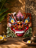 Masque Traditionnel Barong, Culture Balinaise, Masque rituel, Asie, Bali, Art mural