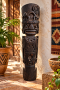 Grande statue Inca en bois de Chonta – Divinité des Graines – 50 cm – Art andin