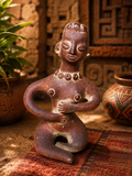 Statuette Femme Précolombienne Mexique – Terre Cuite 19,5 cm – Art Mésoaméricain